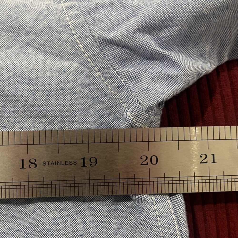 GAP Authentic Oxford Shirt Boys XXL Blue Long Sleeve Button Down Cotton School - Picture 6 of 7